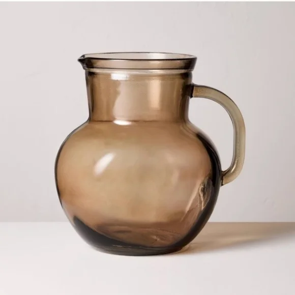 New 77oz Recycled Glass Pitcher Brown - Hearth & Hand Magnolia, Target Fall 2025 - Picture 2 of 4